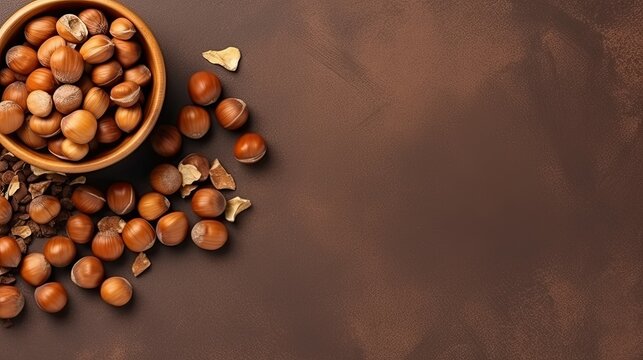 Overhead Perspective on Hazelnut Trees Painting the Landscape in Rustic Hues