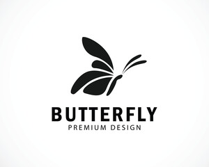 butterfly logo creative animal vector flying bird design concept