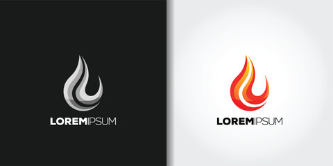 abstract fire logo