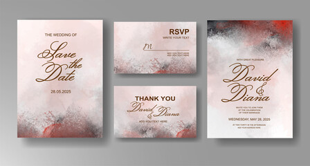 Invitation with watercolor background