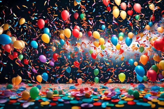 colorful confetti on white background 4k, 8k, 16k, full ultra HD, high resolution and cinematic photography 
