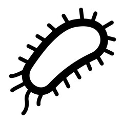 Bacteria black solid glyph icon