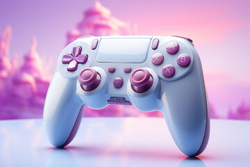 VR game controller, promoting interactive gaming in gentle pastel tones, Generative AI