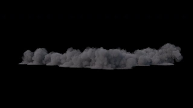 Dust of the explosion of a nuclear bomb Realistic animation of an atomic bomb explosion with fire, effect background footage, motion graphics, overlay 4K drag-and-drop editing software blending modes