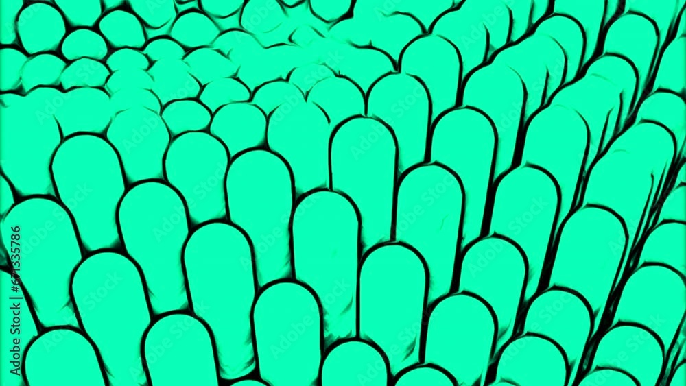 Poster surface with numerous repeating cylinders. design. isometric background with dynamic effect.