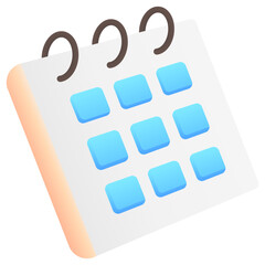 Calendar icon are typically used in a wide range of applications, including websites, apps, presentations, and documents related to writing, drawing, and office work.