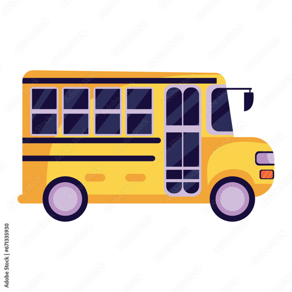 Canvas Prints school bus side view