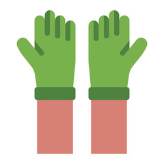 Gloves colorful flat icon