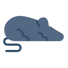 Rat colorful flat icon
