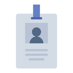 ID Card colorful flat icon