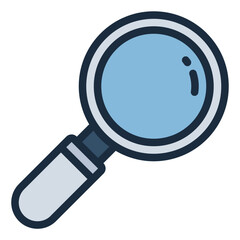 Magnifying Glass colorful filled line icon