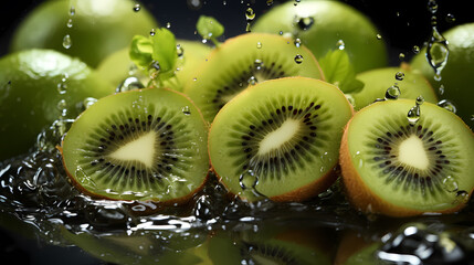 Kiwi commercial shooting close-up PPT background poster wallpaper web page