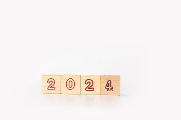 Festival concepts   new year  2024 on a white  backgrounds