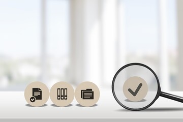 Office auditing concept, review process,document system