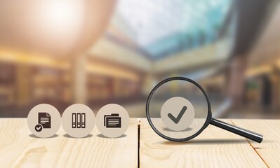 Office auditing concept, review process,document system