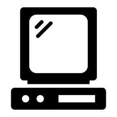 Computer black solid glyph icon