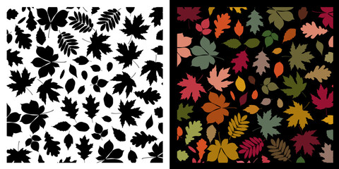 seamless pattern leaf autumn
