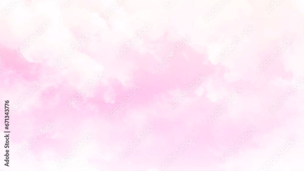 Wall mural abstract color of clouds and sky on pink in sunshine for texture background.