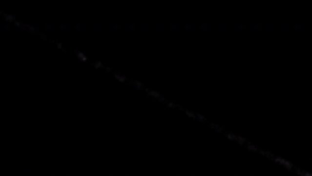 Several meteorite trails of fire and smoke (3D) Animation of a meteor shower isolated on black, effect background footage, motion graphics, overlay 4K drag-and-drop editing software blending modes