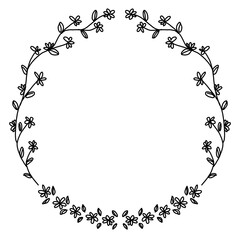 circle frame flower