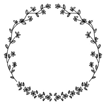 circle frame flower