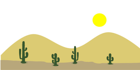 illustration of a desert landscape