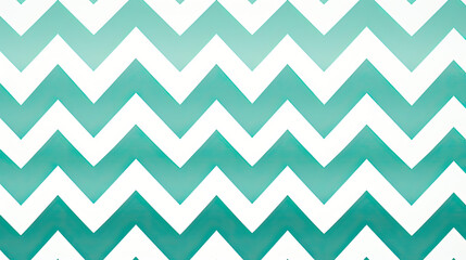 Seafoam and Teal Chevron Line Pattern on White Background