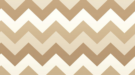 Taupe and Cream Chevron Line Pattern on White