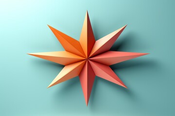 Colorful origami arrow, adding a playful and paper-craft style, Generative AI
