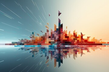 ixelated arrow symbolizing digital navigation and technology, Generative AI.