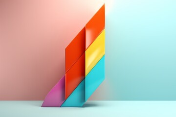 Rainbow-colored arrow, representing diversity and inclusivity, Generative AI.