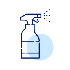 Cleaning spray. Household detergent. Pixel perfect, editable stroke icon