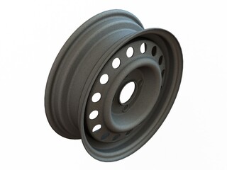 Trailer Wheel 13 inch 165R13 4 Stud x 100mm PCD 3D model
