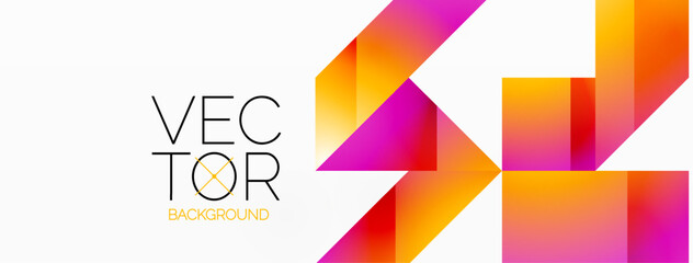 Geometric purity on white - lines, squares, triangles unite. Minimalist harmony in elegant simplicity