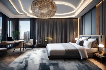 most beautiful bedroom interior design, hotel room