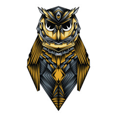 owl logo vector illustration bird character mascot design