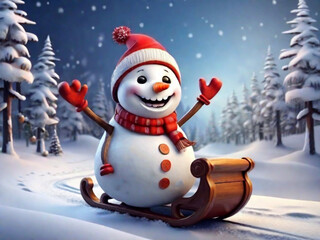 Merry christmas and happy new year concept illustration. Created using generative AI tools