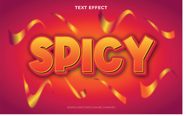 spicy 3d text effect editable of eps