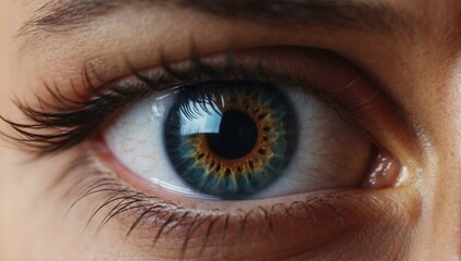 Fototapeta premium close up of a female eye. Generative AI 