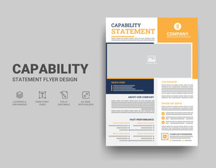 Capability Statement Template Design - obrazy, fototapety, plakaty