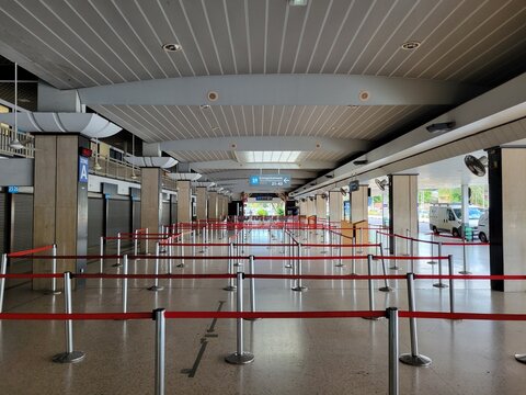 Check-In Area at Faaa Airport in Papeete, Tahiti, French Polynesia