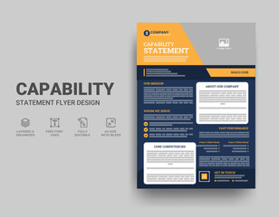 Capability Statement Template Design - obrazy, fototapety, plakaty