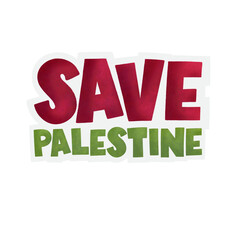 Fototapeta premium SAVE PALESTINE sticker