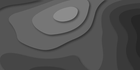 Gray and black abstract papercut background. Abstract black papercut background 3d realistic design use for ads banner and advertising print design vector. 3d topography relief. Vector topographic.