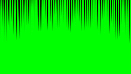 下向きの黒い垂れ線･効果線･漫符 - ショックや落ち込みエフェクトのグリーンバック素材
