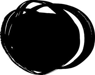 Round Abstract Dry Brush Grunge Banner.