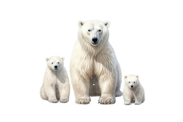 polar wildlife isolated on transparent background, Generative Ai