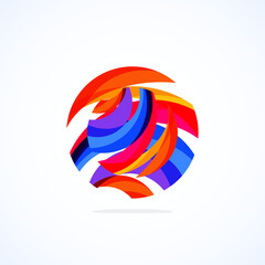 Abstract circle logo - minimalist emblem, timeless and universal shape of circle. Unique logo represent range of brands and concepts, encapsulating simplicity and creativity in single, iconic image