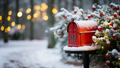mailbox covered in snow