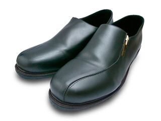 Mens black leather shoes